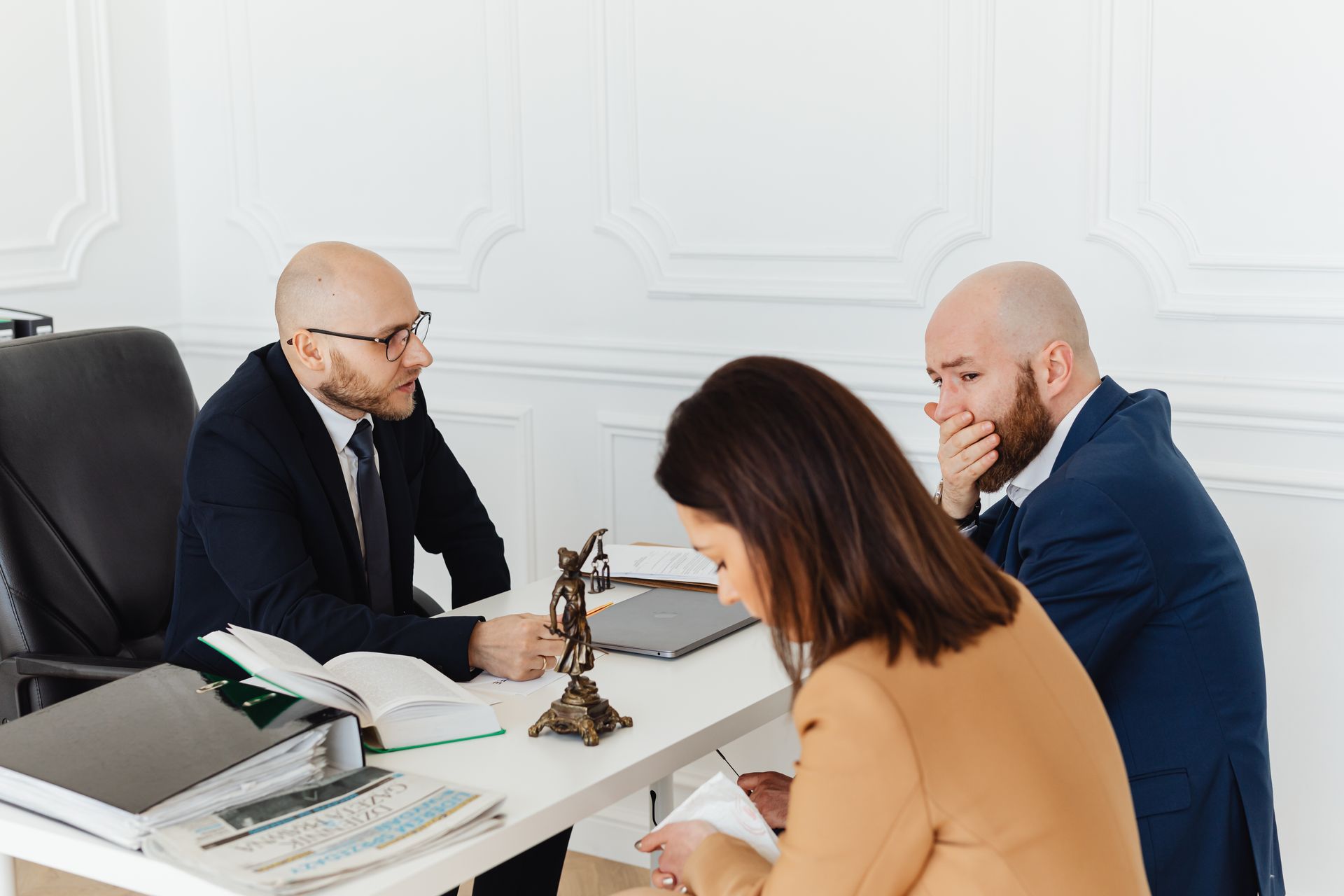 Confidential consultation in a professional law office