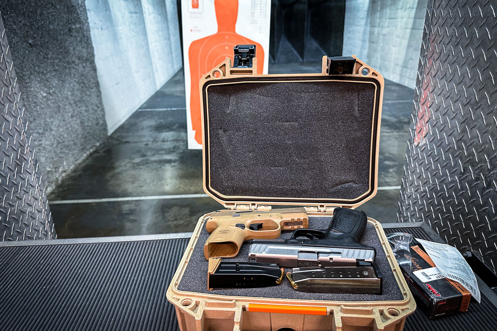 Firearm secured inside a fitted case