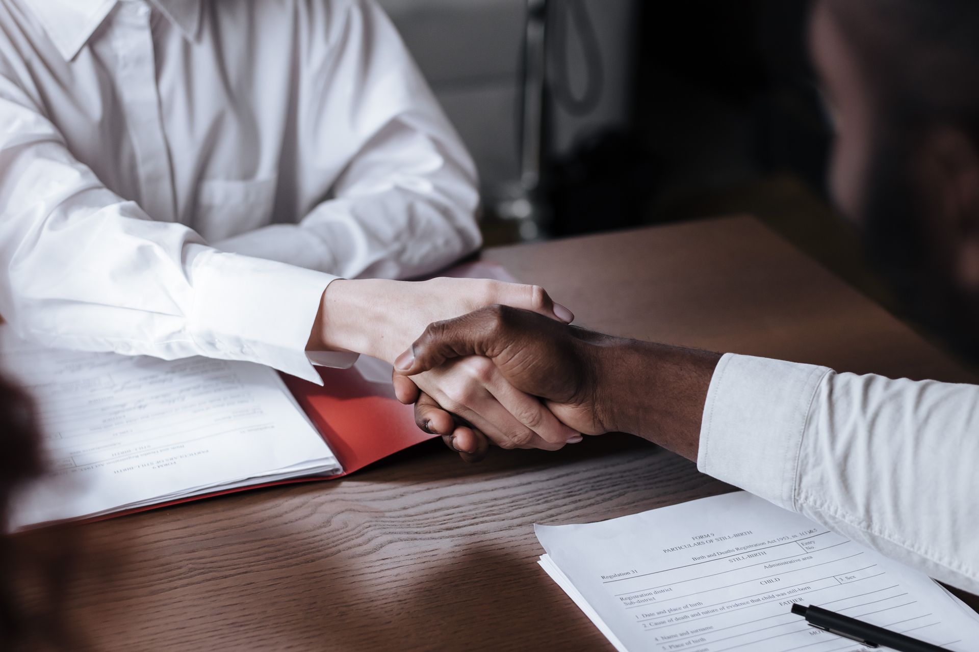 Handshake over documents representing a mediated agreement